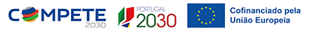 Lógotipo Compete 2030, Portugal 2030 e União Europeia